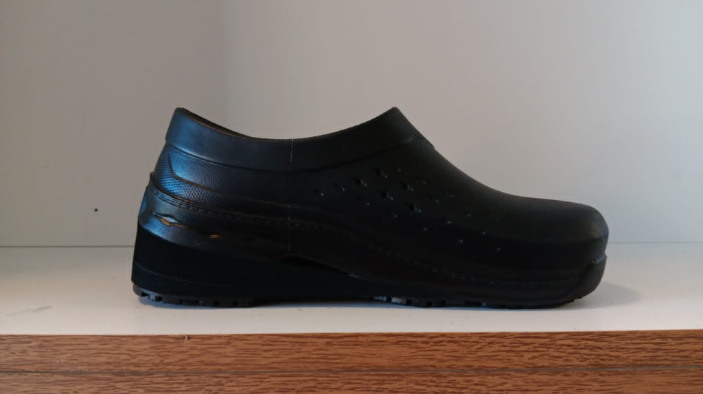 Perforated professional black clog